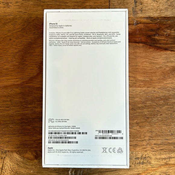 Apple iPhone 14 128GB White Box Only - Picture 4 of 5